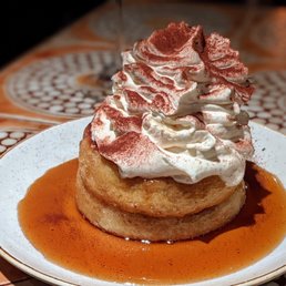 Tiramisu pancakes with mascarpone mousse