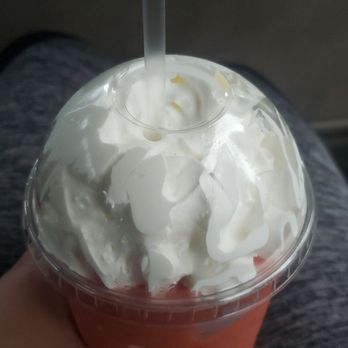 Daily Grind - Mango strawberry smoothie with whipped cream! - Coffee & Tea Near Me - Myers Flat, California