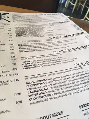 Menu photo 1 The Dugout Simi Valley, CA
