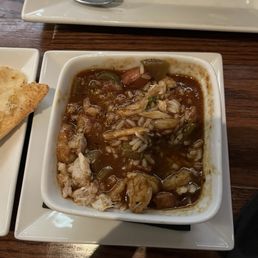 The gumbo! Yum! The gumbo! Yum!