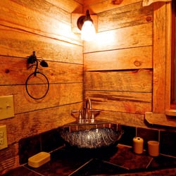 A Cabin In the Woods - Cabin bathroom vanity