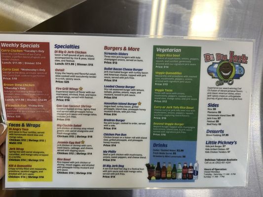 Menu photo 2 Di Big Jerk Gainesville, FL Menu photo 2 Di Big Jerk Gainesville, FL