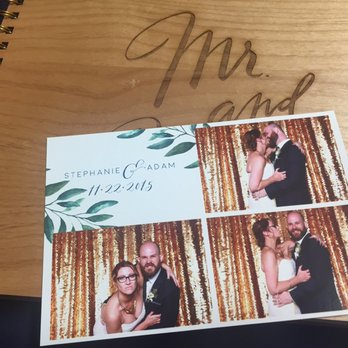 Brass street photobooth - He used our wedding artwork for the printed photos! Such a nice detail. - Photo Booth Rentals Near Me