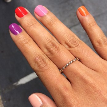 Sutter Nails - Technicolor Color Factory Mani (right hand) - Nail Salons Near Me - San Francisco, California