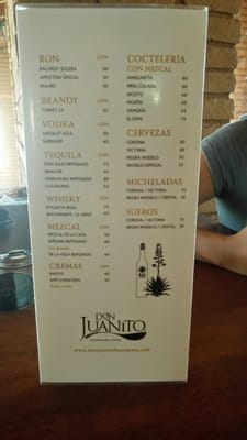 Menu photo 4 Don Juanito San Andrés Huayápam, OAX