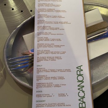Bacanora - Menu - Mexican Near Me - Phoenix, Arizona
