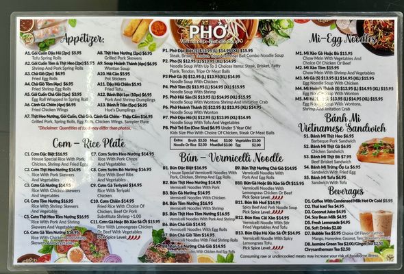 Menu photo 3 Pho Hue Lynnwood, WA