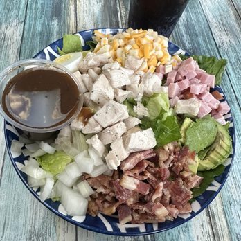 A' Boat Time - Cobb salad with balsamic dressing - Breakfast & Brunch Near Me - Sturgeon Bay, Wisconsin A' Boat Time - Cobb salad with balsamic dressing - Breakfast & Brunch Near Me - Sturgeon Bay, Wisconsin