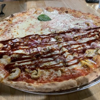 La Pizza - Large half cheese half bbq chicken - Pizza Near Me - South Miami, Florida La Pizza - Large half cheese half bbq chicken - Pizza Near Me - South Miami, Florida