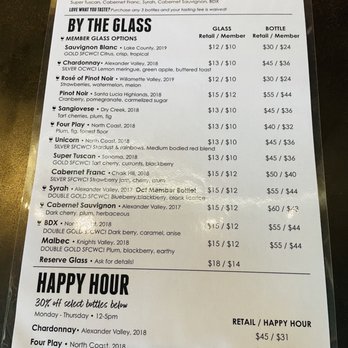 Carruth Cellars - Menu 9/2021 - Wineries Near Me - Carlsbad, California