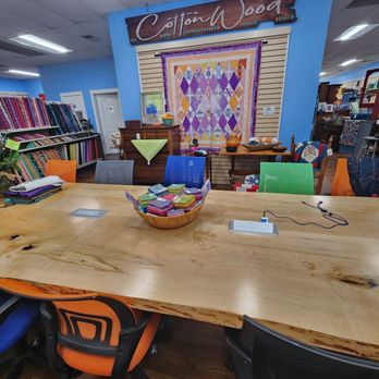 Cotton Wood - Maker space table with room to spread out and work - Fabric Stores Near Me - Severna Park, Maryland
