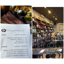 Winery At Main Street - The interior and sample "small bites"