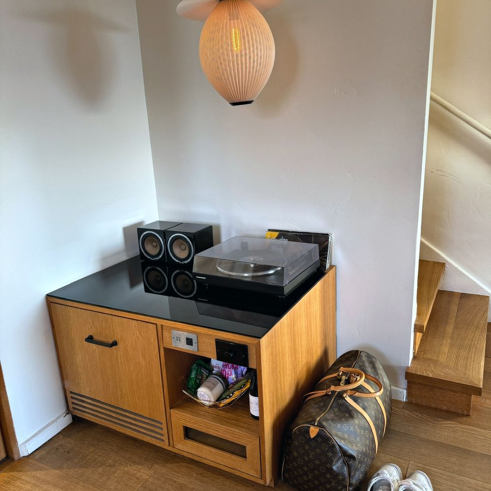Hotel Joaquin - Record player, fridge in Shaws room - Hotels Near Me - Laguna Beach, California