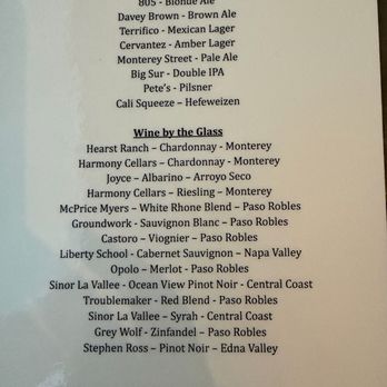 60 State Park Restaurant & Lounge - Happy hour drink list - Seafood Near Me - Morro Bay, California 60 State Park Restaurant & Lounge - Happy hour drink list - Seafood Near Me - Morro Bay, California