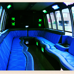 Rock Around the Clock Party Bus Adventures, LLC - Party bus interior view