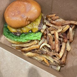 Sutton's Burger and fries
