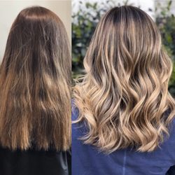 Lorena Paints - Before and after Balayage/foilayage