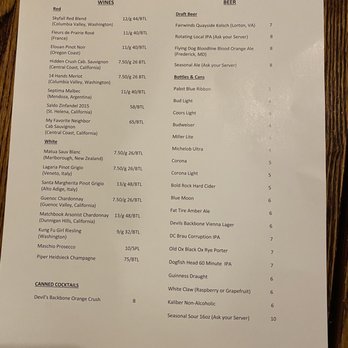 Mookie's BBQ - Wine and beer list - Barbeque Near Me - Great Falls, Virginia