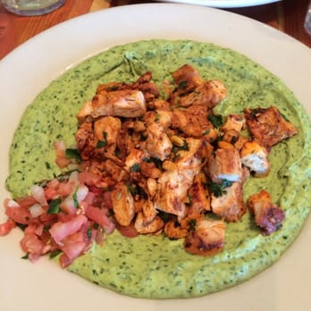 Pita Jungle - Chicken & cilantro jalapeño Hummus appetizer. So yummy! - Mediterranean Near Me - Phoenix, Arizona