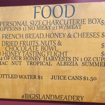 Big Island Meadery - Food options.  But you can BYOF. - Meaderies Near Me - Keaau, Hawaii