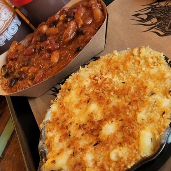 Bad Brads BBQ - Under the bread crumbs is a thick layer of cheese - Barbeque Near Me - Livonia, Michigan