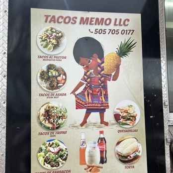 Tacos Memo - Menu - Food Trucks Near Me