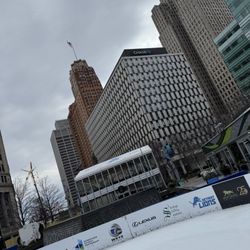 Campus Martius Park - Enjoying ice skating and city views
