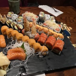 Ginza Japanese Restaurant - Salmon Avocado Roll, N.Y Roll, Crunchy Roll, Shrimp Tempura Roll, Philadelphia Roll, Egg Harbor Roll, Yummy Yummy Roll