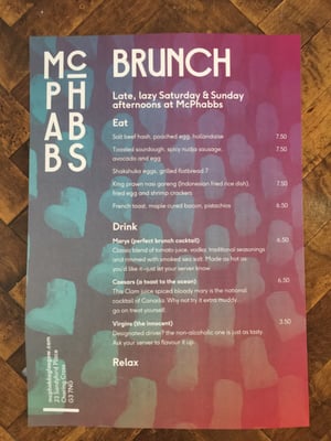 Menu photo 1 McPhabbs Glasgow, GLG