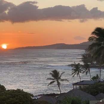 Sunset Kahili Condominium - First evening sunset off my lanai - Hotels Near Me - Koloa, Hawaii Sunset Kahili Condominium - First evening sunset off my lanai - Hotels Near Me - Koloa, Hawaii