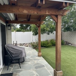 Patio cover before stain