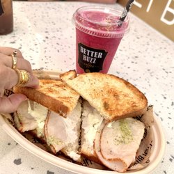 Better Buzz Coffee Coronado - TURKEY PESTO and PINK DRAGON SMOOTHIE