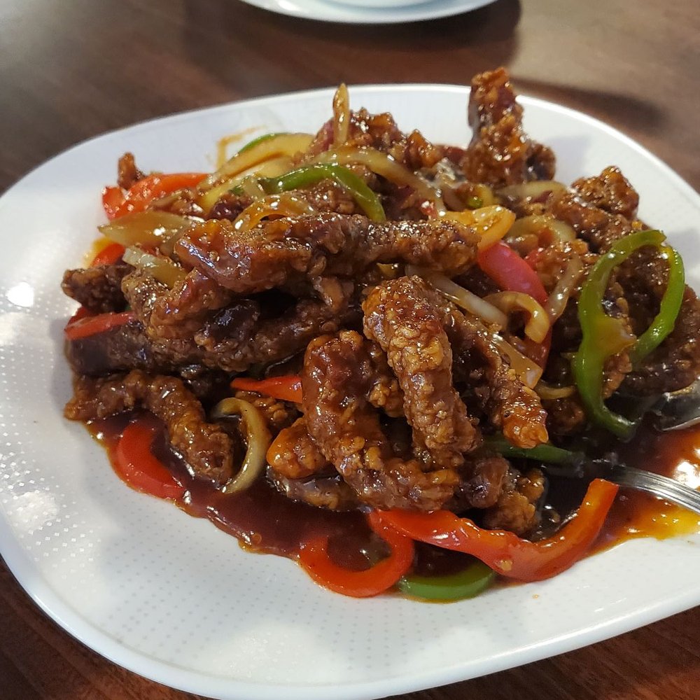 Pagolac - Ginger beef, with a side of rice - Chinese Near Me - Edmonton, Alberta Pagolac - Ginger beef, with a side of rice - Chinese Near Me - Edmonton, Alberta