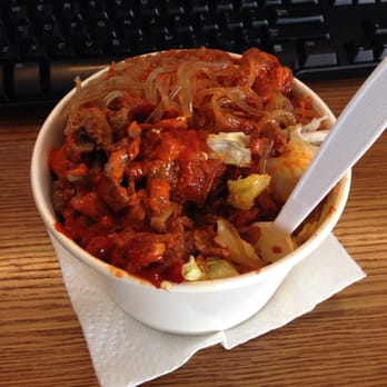 Cupbop - Combo goodness. Rice, salad, pork, beef, and noodles. Extra spicy :) - Food Trucks Near Me - Provo, Utah Cupbop - Combo goodness. Rice, salad, pork, beef, and noodles. Extra spicy :) - Food Trucks Near Me - Provo, Utah