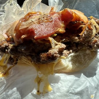 Sonny's Hamburgers - Double cheese burger in all its greasy awesomeness - Burgers Near Me - Detroit, Michigan