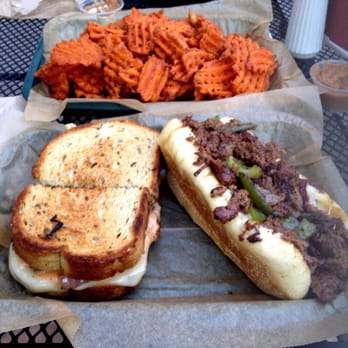 Emma Keys - Party's Melt, Balboa, & sweet potato fries - American Near Me - Greensboro, North Carolina