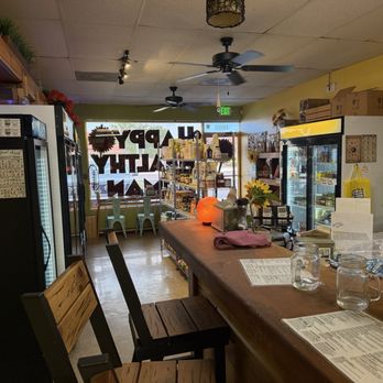 Happy Healthy Human Cafe - Interior - Juice Bars & Smoothies Near Me - Indian Harbour Beach, Florida Happy Healthy Human Cafe - Interior - Juice Bars & Smoothies Near Me - Indian Harbour Beach, Florida