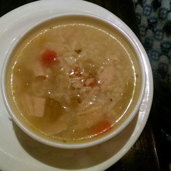 Fruit & Salad - Their classic Chicken Rice Soup. Great. - New American Near Me - Pittsford, New York