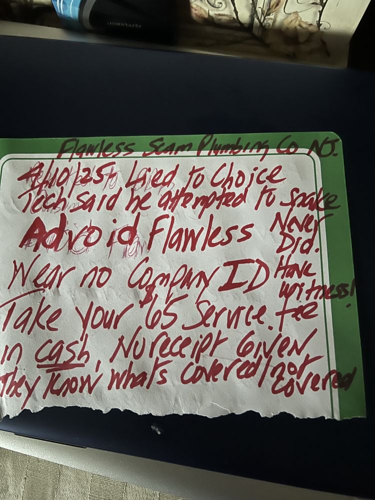 Slide of Flawless Sewer Service