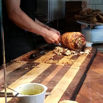 Meat & Bread - Butcher on porchetta duty - Sandwiches Near Me - Vancouver, British Columbia