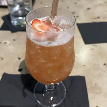 Thrive - Strawberry Henny. My friend requested this drink that's not on the menu. The bartender crafted this delicious drink! - Cocktail Bars Near Me - Orlando, Florida Thrive - Strawberry Henny. My friend requested this drink that's not on the menu. The bartender crafted this delicious drink! - Cocktail Bars Near Me - Orlando, Florida