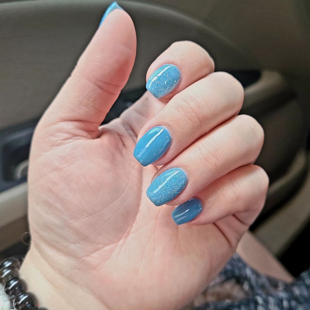 E Nails - Short coffin shape dip powder manicure - Nail Salons Near Me - Las Vegas, Nevada E Nails - Short coffin shape dip powder manicure - Nail Salons Near Me - Las Vegas, Nevada