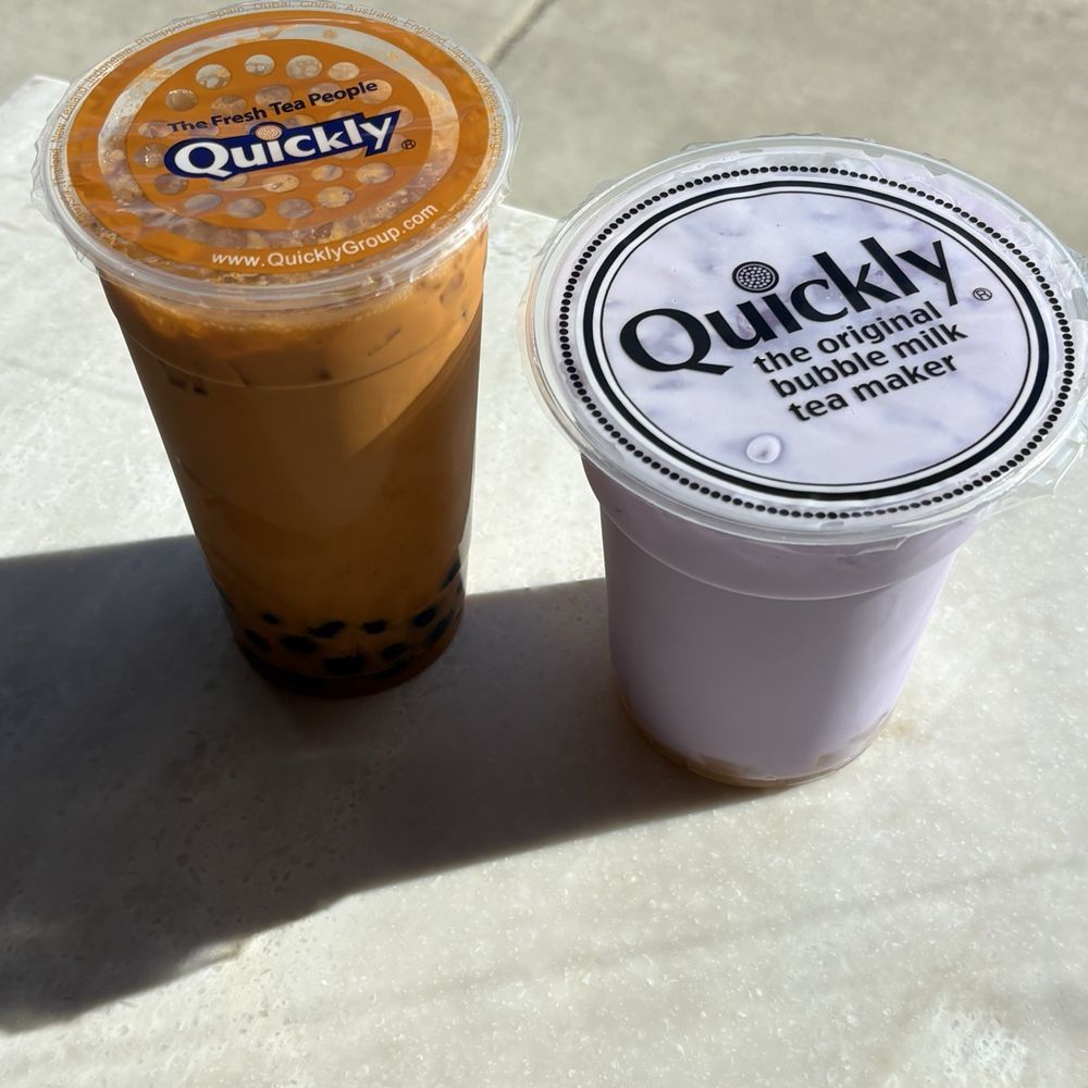 Quickly Boba N Snow - Thai Tea with Boba & Taro Milk Tea with lychee jelly - Bubble Tea Near Me - Orlando, Florida Quickly Boba N Snow - Thai Tea with Boba & Taro Milk Tea with lychee jelly - Bubble Tea Near Me - Orlando, Florida