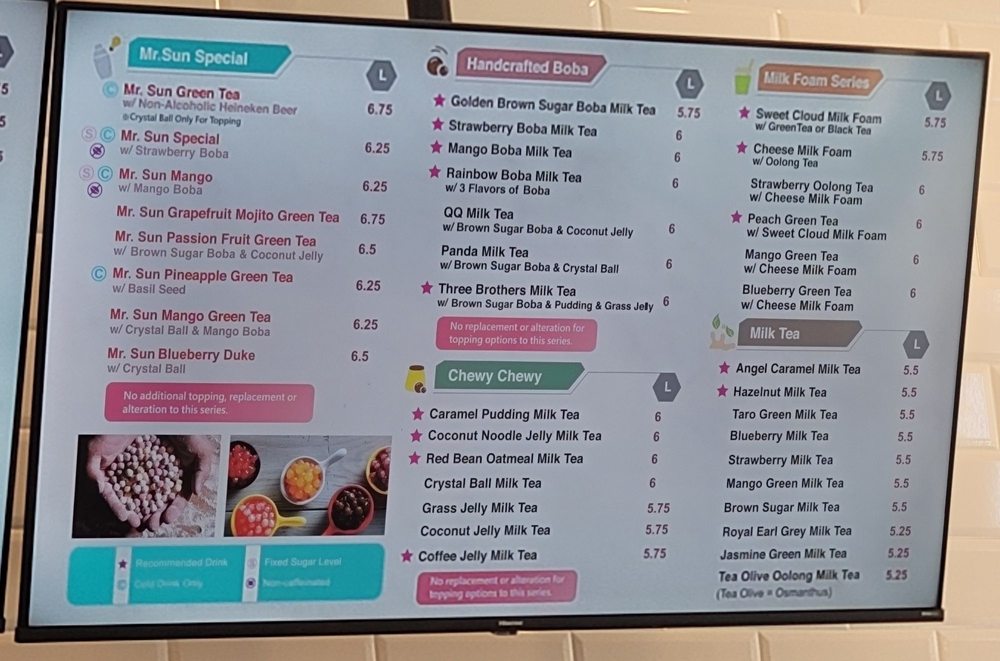 MR. SUN 440 Main St, Pleasanton, California Bubble Tea Yelp