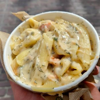 Beecher's Handmade Cheese - 8 oz. Smoke Salmon Mac & Cheese ($9.99). This was SO good! 3/28/2023 - Cheese Shops Near Me - Seattle, Washington