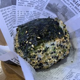Grilled salmon rice ball Grilled salmon rice ball