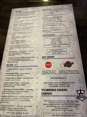 Menu photo 2 Steamworks Brewing Company Durango, CO