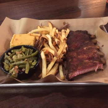 Mission BBQ - 5 bone ribs with fries and green beans - Barbeque Near Me - Wilmington, North Carolina Mission BBQ - 5 bone ribs with fries and green beans - Barbeque Near Me - Wilmington, North Carolina
