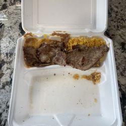 Mi Pueblito Taqueria - The complete order of my carne asada plate to go.