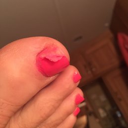 The gel polish was not completely removed before putting on regular polish